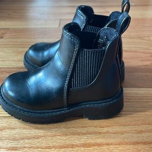 Black toddler booties